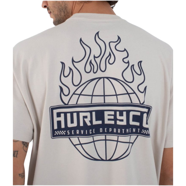 2025 Hurley Mens Global Fire T-Shirt HFA25MMTS04628 - Bone
